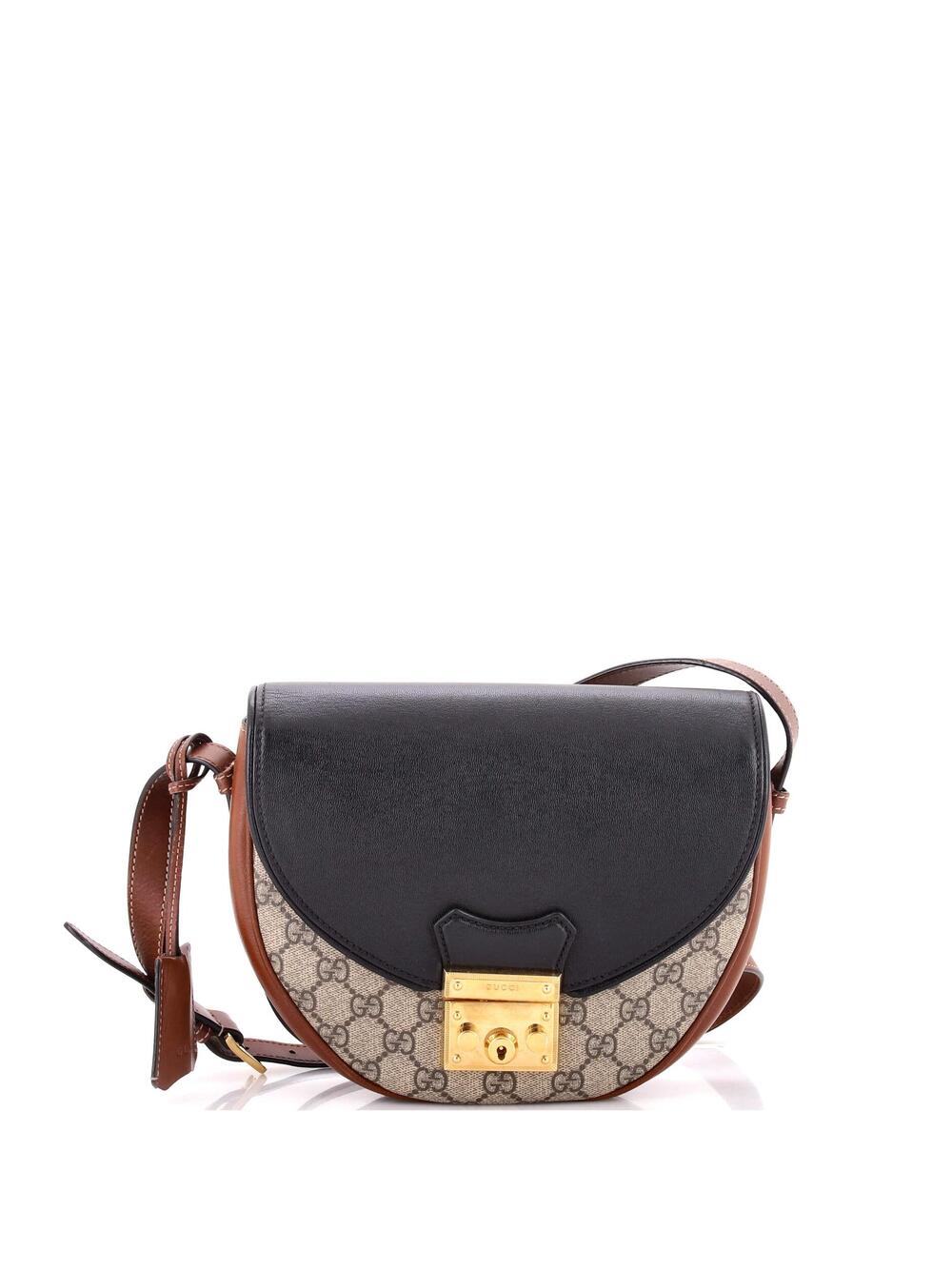 Gucci Padlock Saddle Shoulder Bag Gg #340126G12B